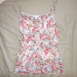 Floral peplum top. Multi colored!